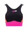 Off-white Color-block Sports Bra