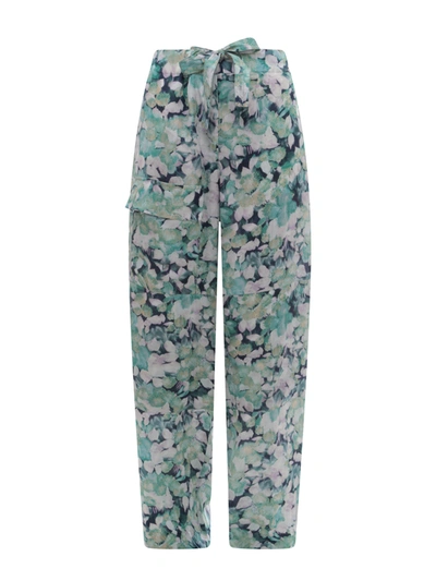 Dries Van Noten Allover Floral Printed Trousers In Multicolor