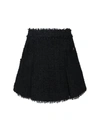 Balmain Pleated Tweed Miniskirt