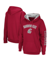 Colosseum Crimson Washington State Cougars Loud And Proud Pullover Hoodie In Crimson