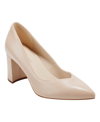 Marc Fisher Women's Caitlin Slip-on Block Heel Pumps In Light Natural Leather