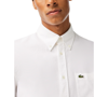Lacoste Men's Regular Fit Short Sleeve Oxford Shirt - 16½ - 42 In White