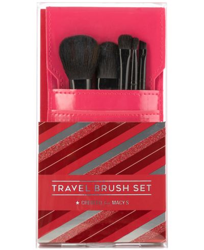 Created For Macy's 5-pc. Travel Brush Set,  In Pink
