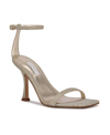 Nine West Yess Womens Buckle Dressy Heels In Gold - Faux Leather