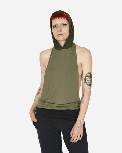 Mainline:rus/fr.ca/de Low Open-back Tank Top In Green