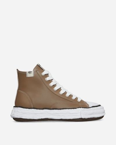 Miharayasuhiro Peterson 23 Og Sole Leather High Sneakers Brown In White