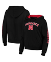 Colosseum Women's  Black Nebraska Huskers Loud And Proud Pullover Hoodie In Black