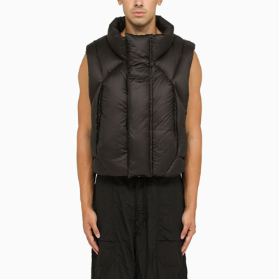 entire studios ダウンベスト Entire Studios Ssense Exclusive Black Grid Down Vest In Purple