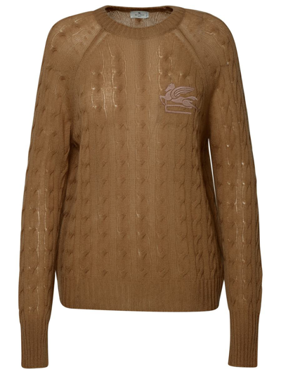 Etro Brown Cashmere Sweater In Beige