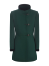 Fay Coat  Virginia In Wool Blend In Verde Scuro