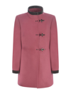 Fay Coat  Virginia In Wool Blend In Pink