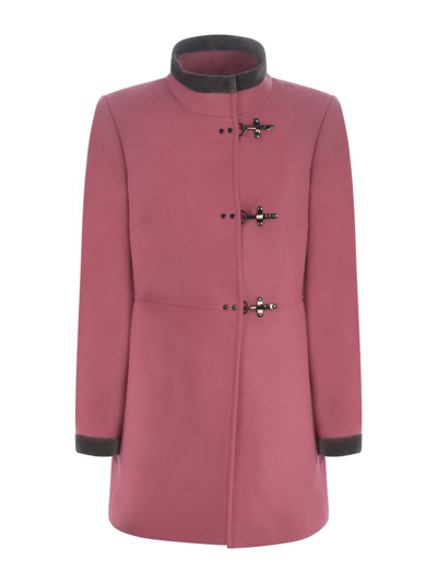 Fay Coat  Virginia In Wool Blend In Rosa