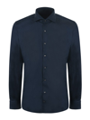 Fay Tailored Long Sleeves Cotton Shirt In Blue