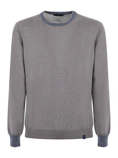 Fay Sweater In Tortora/grigio