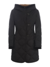 Fay Virginia Quilted Rain Coat In Black