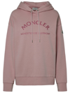 Moncler Cotton Logo Hoodie In Pink