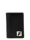 Fendi Ff Squared Bifold Card Holder In Black