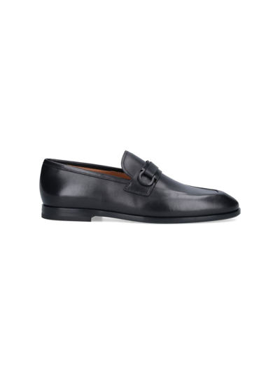 Ferragamo Tassel-detail Leather Loafers In Black