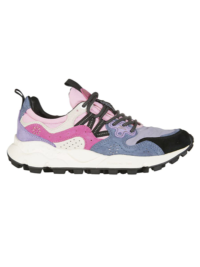 Flower Mountain Lilac And Black Sneakers In Pink