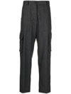 FORTE FORTE FORTE_FORTE CARGO PANTS IN PINSTRIPED FLANNEL