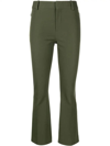 Frame Zipper Opening And Closing Bell-bottom Casual Pants In Fatigue