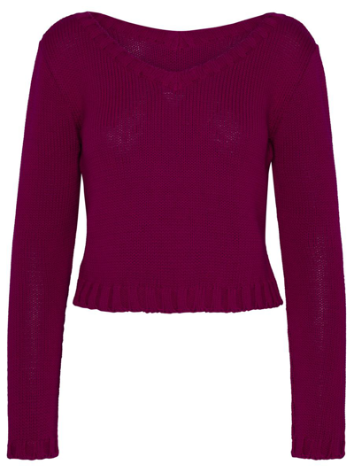 Charlott Fuchsia Cotton Sweater In Multi