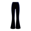 Ganni Velvet Jersey Pants In Blue