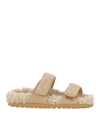 Gia Borghini "alvine" Open Toe Flat Sole Sandals In Neutral