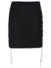 Giuseppe Di Morabito Black Stretch Ruffled Mini Skirt In Black
