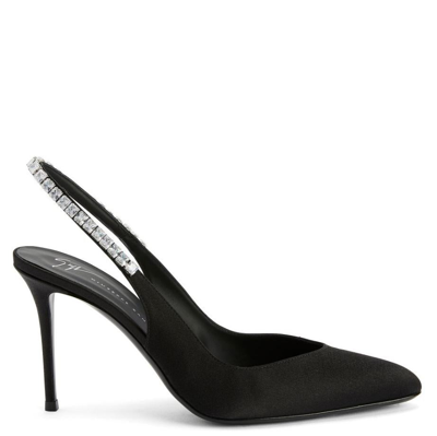 Giuseppe Zanotti Black Synthetic Fabric Rachyl Pumps