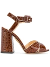 CHARLOTTE OLYMPIA CROC EFFECT SANDALS,P175286ECE020712184197