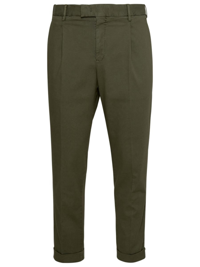 Pt01 Army Green Stretch Cotton Pant