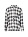Greg Lauren Flannel Oversized Shirt With Raw Cut In Grey