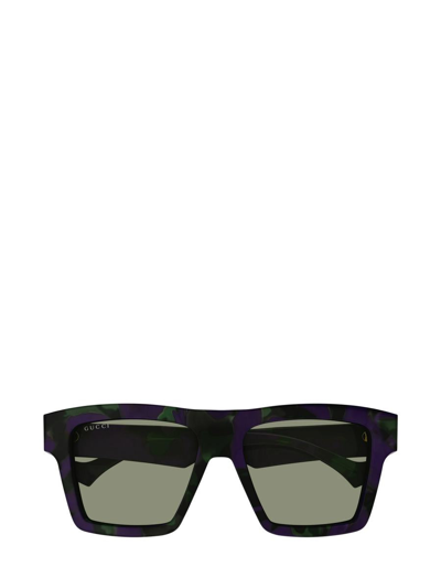 Gucci Eyewear Square Frame Sunglasses In Havana