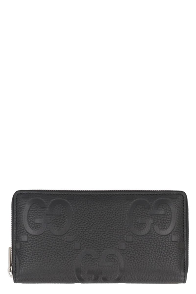 Gucci Grainy Leather Wallet In Black
