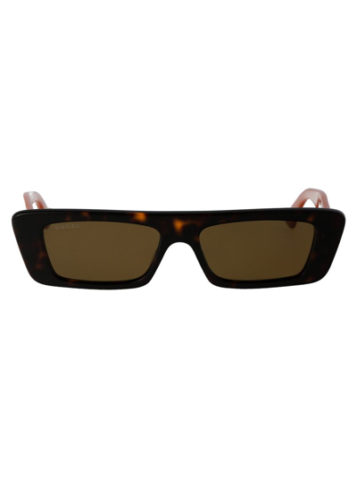 Gucci Gg1331s Havana Sunglasses In 003 Havana Orange Brown