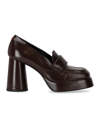 HALMANERA HALMANERA  GLAZE DARK BROWN HEELED LOAFER