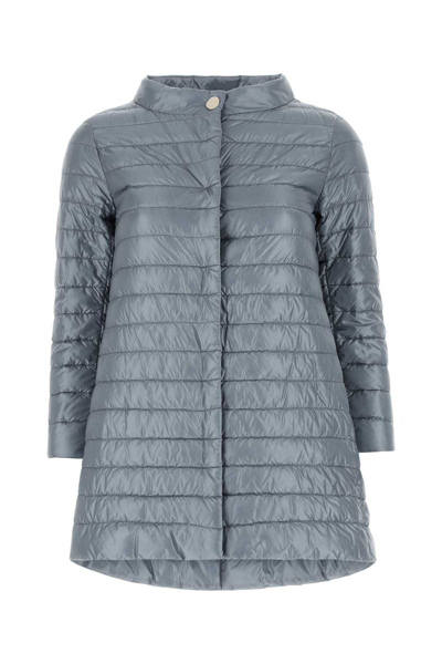 Herno Quilted Down Jacket In Blue