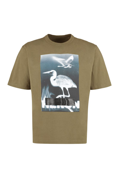 Heron Preston Graphic-print Cotton T-shirt In Dark Green