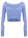 Herve Leger Hervé Léger Crop Top In Blue