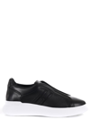 Hogan H580 Slip On Sneakers - Leather - White In Black