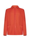Issey Miyake Orange Rustic Shirt In Powerful Orange