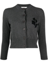 Isabel Marant Étoile Newton Crew Neck Cotton Blend Cardigan In Grey
