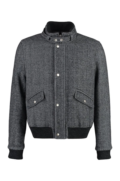 Isabel Marant Peter Wool Bomber Jacket In Grey