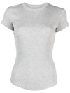 Isabel Marant Slim Fit Fine Ribbed Top In Grey