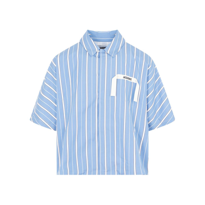 Jacquemus Disreghi Shirt In Br Blue Stripes