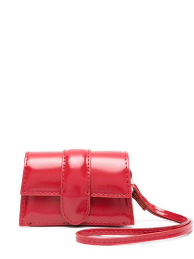 Jacquemus Red Le Porte Bambino Leather Airpod Case