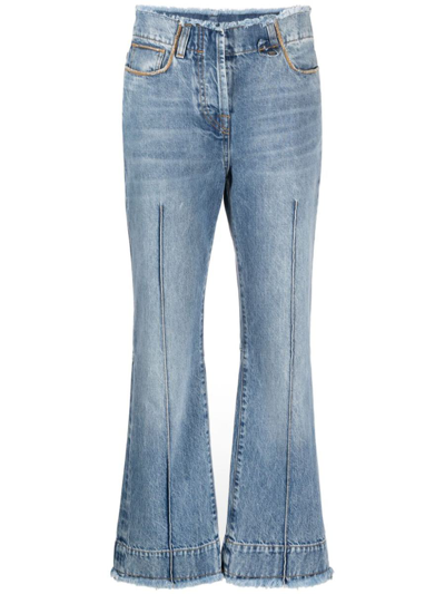 Jacquemus Le De Nimes Linon Cropped Jeans In Blue