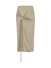 Jacquemus La Jupe Pareo Croissant In Light Khaki