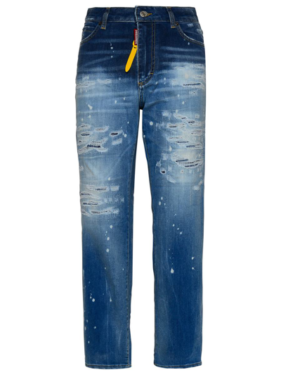 Dsquared2 Jeans Mon Pull Boston In Denim Azzurri Jeans In Blue